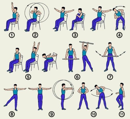 Unha serie de exercicios para a osteocondrose
